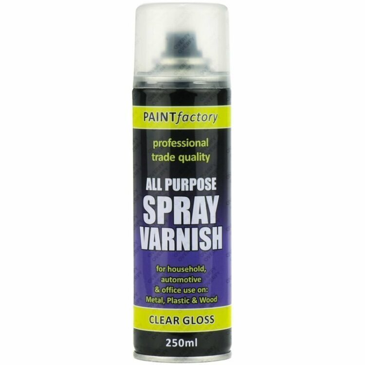 Clear Varnish Spray Paint Gloss All Purpose 250ml