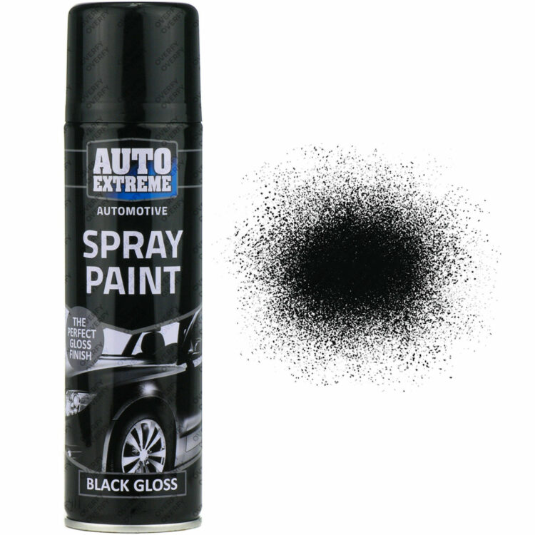 Black Gloss Spray Paint 250ml Auto Extreme