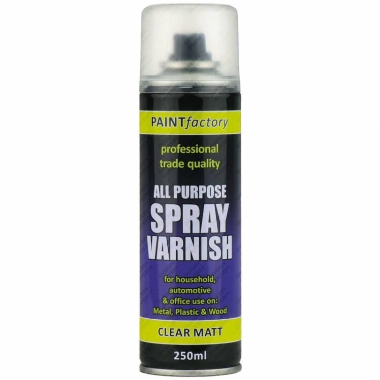 Clear Varnish Spray Paint Matt All Purpose 250ml