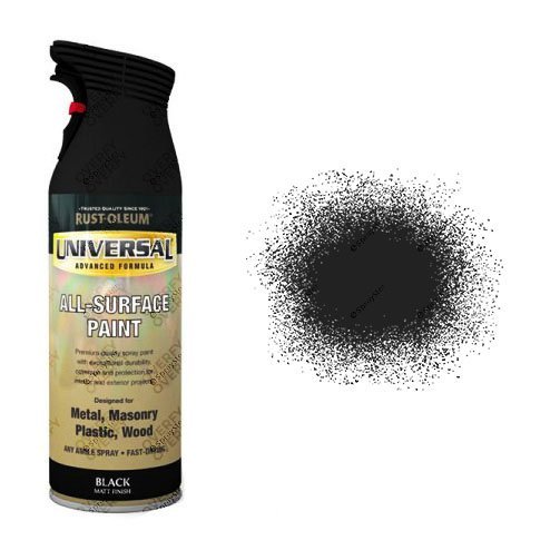 Rust-Oleum Black Matt Universal Spray Paint 400ml