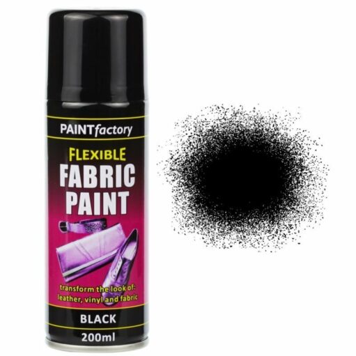 Black Fabric Spray Paint 200ml Flexible Clothes Aerosol
