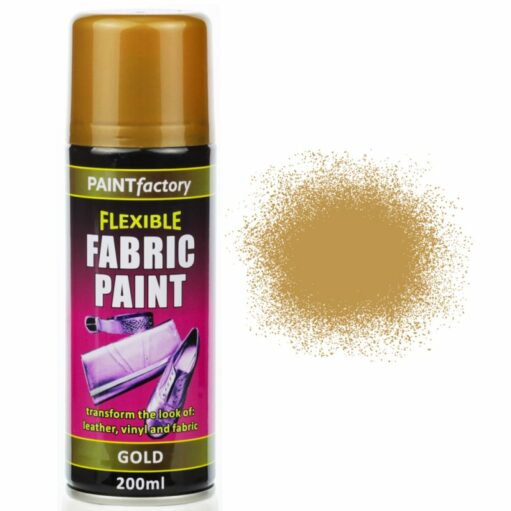 Gold Fabric Spray Paint 200ml Flexible Clothes Aerosol