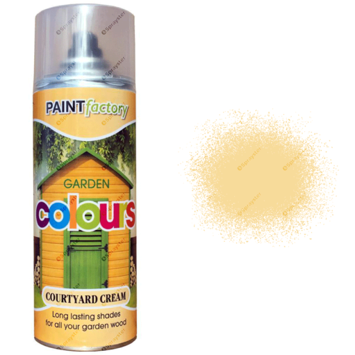 x1-Courtyard-Cream-Garden-Aerosol-Spray-Paint-Lasting-Shades-For-Wood-400ml-371994758868