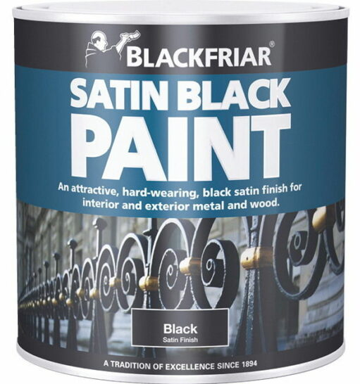 Blackfriar Wood And Metal Satin Black Paint Interior Exterior 500ml