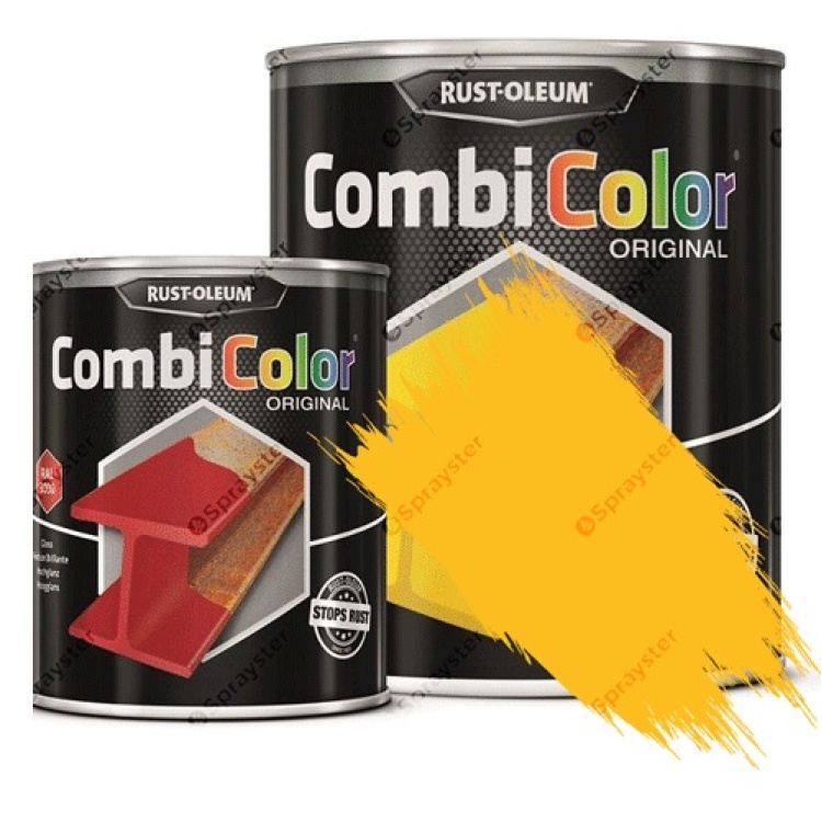 Direct-To-Metal-Paint-Rust-Oleum-CombiColor-Original-Satin-Sprayster-Coleseed-Yellow