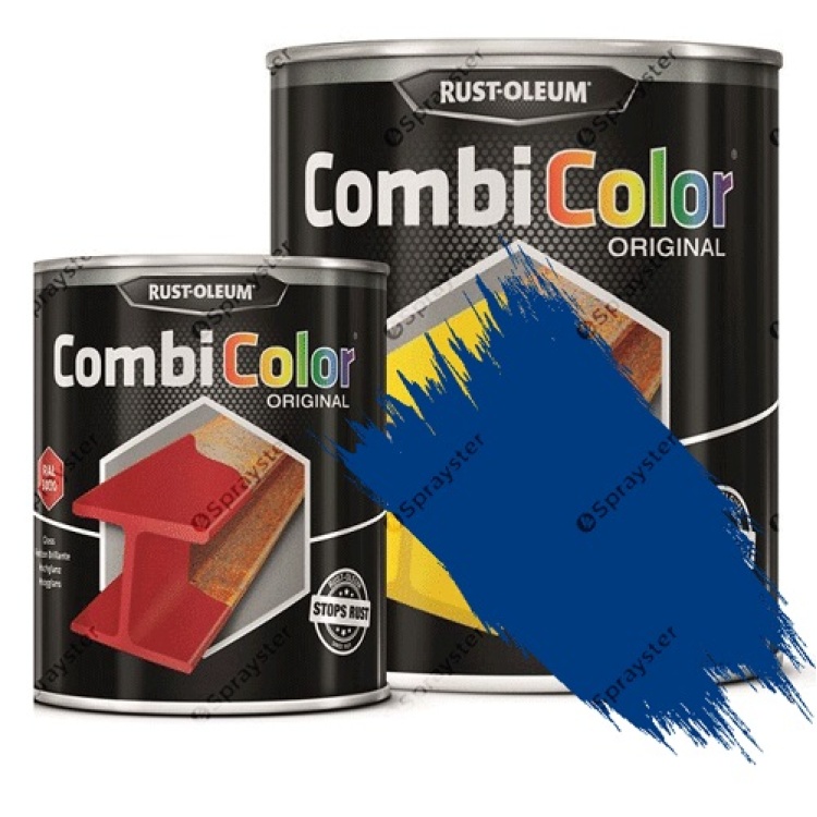 Direct-To-Metal-Paint-Rust-Oleum-CombiColor-Original-Satin-Sprayster-Traffic-Blue