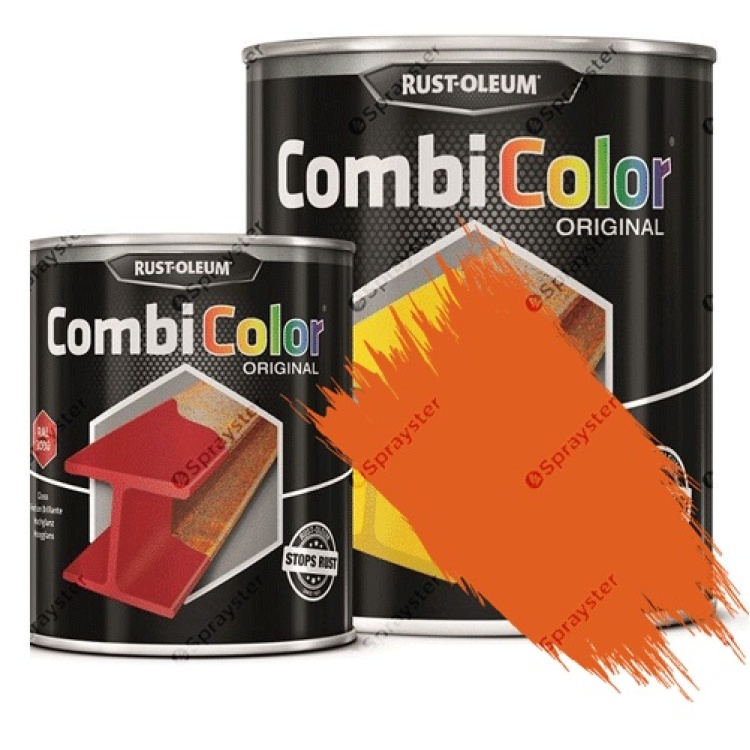 Direct-To-Metal-Paint-Rust-Oleum-CombiColor-Original-Satin-Sprayster-Yellow-Orange