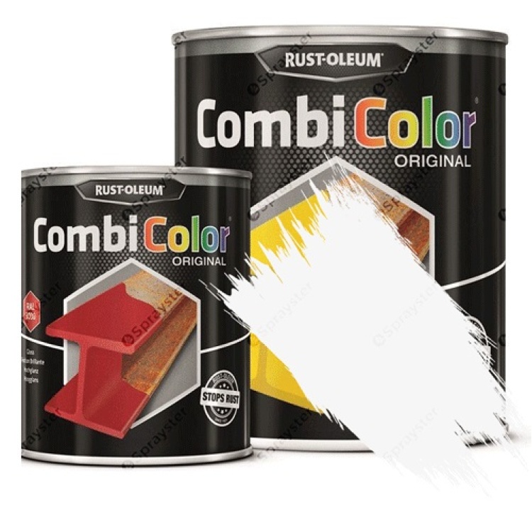 Direct-To-Metal-White-Paint-Rust-Oleum-CombiColor-Original-Satin-Sprayster-White