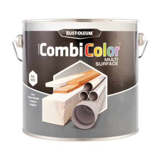 Rust-Oleum-White-Gloss-CombiColor-Multi-Surface-Paint-2.5L-RAL-9010