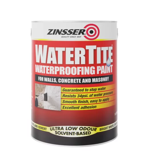 Zinsser Watertite Mould and Mildew Proof Waterproofing Paint Bathroom Cellar 5L