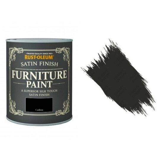 Rust-Oleum Carbon Furniture Paint 750ml Shabby Chic Toy Safe Satin