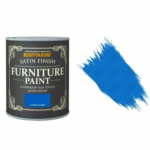 Rust-Oleum Cornflower Blue Furniture Paint 125ml Shabby Chic Toy Safe Satin