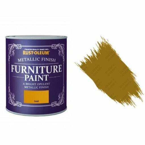Rust-Oleum Gold Furniture Paint 750ml Shabby Chic Metallic