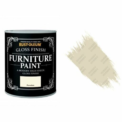 Rust-Oleum Porcelain Furniture Paint 125ml Shabby Chic Toy Safe Gloss