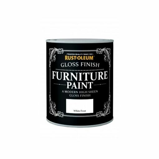Rust-Oleum White Frost Furniture Paint 125ml Shabby Chic Toy Safe Gloss