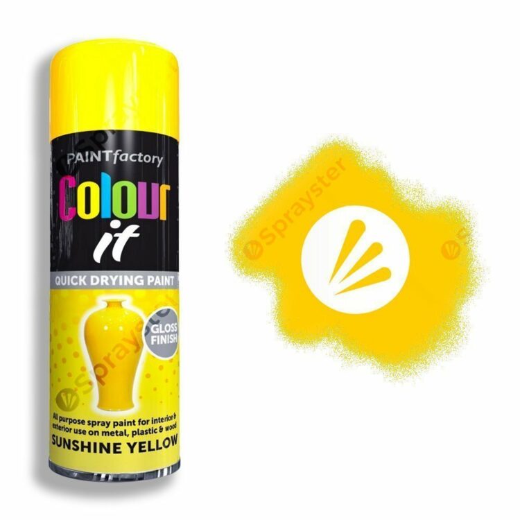 Colour It Sunshine Yellow Spray Paint Gloss 250ml