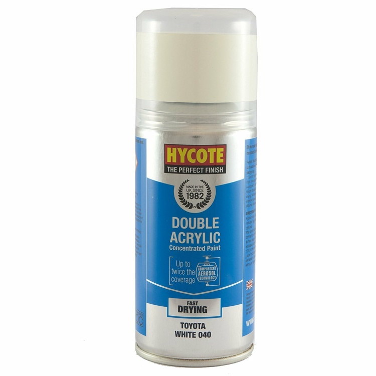 Hycote Toyota White 040 Super White Gloss Spray Paint