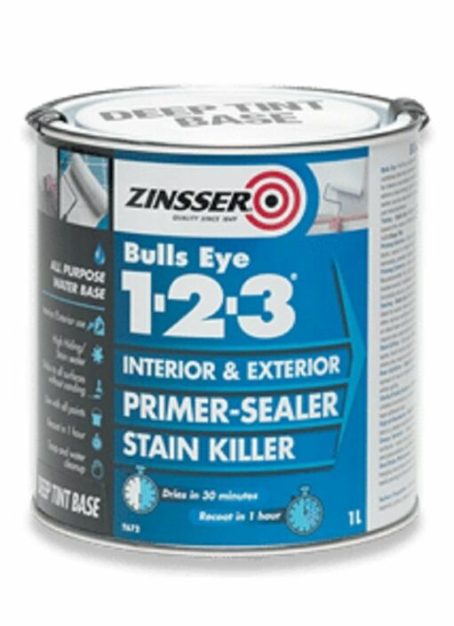 Zinsser Bulls Eye 123 Deep Tint Primer Sealer Interior Exterior 500ml