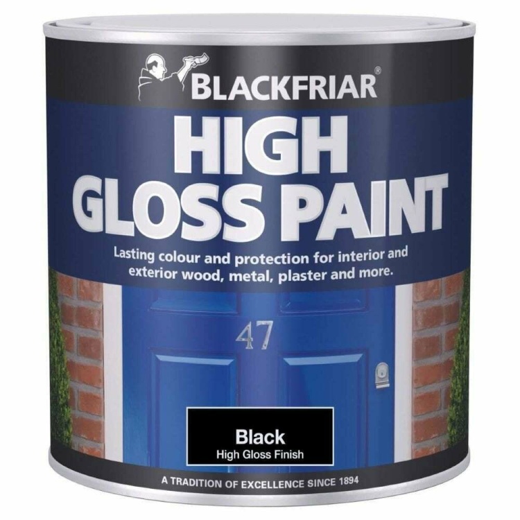 Blackfriar High Gloss Paint Black 500ml