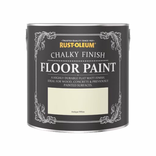 Rust-Oleum Chalky Floor Paint Antique White Matt 2.5L
