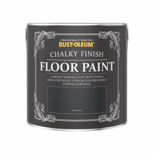 Rust-Oleum Chalky Floor Paint Black Sand Matt 2.5L