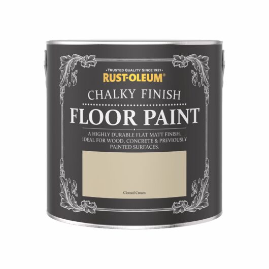 Rust-Oleum Chalky Floor Paint Clotted Cream Matt 2.5L