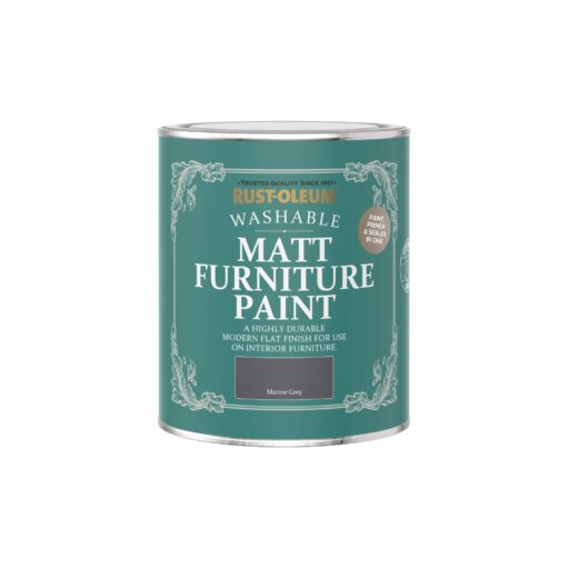 Rust-Oleum Matt Furniture Paint Marine Grey 750ml
