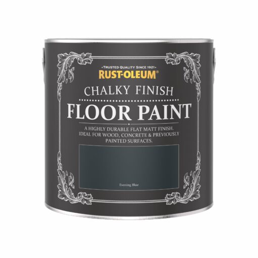 Rust-Oleum Chalky Floor Paint Evening Blue Matt 2.5L
