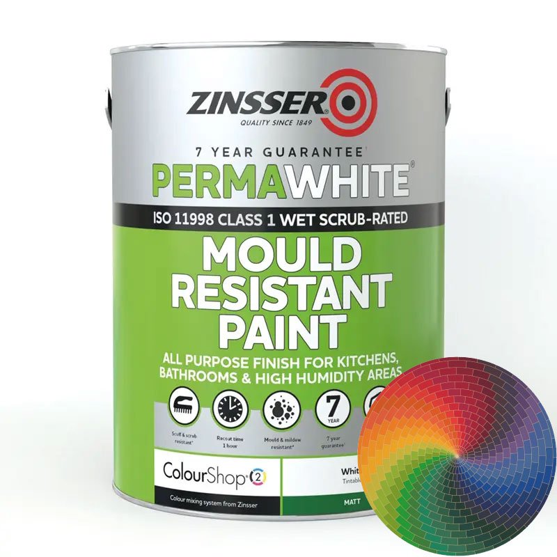 Zinsser Peinture d'intérieur Perma White Mould & Mildew en teinte  semi-brillante, 946 ml