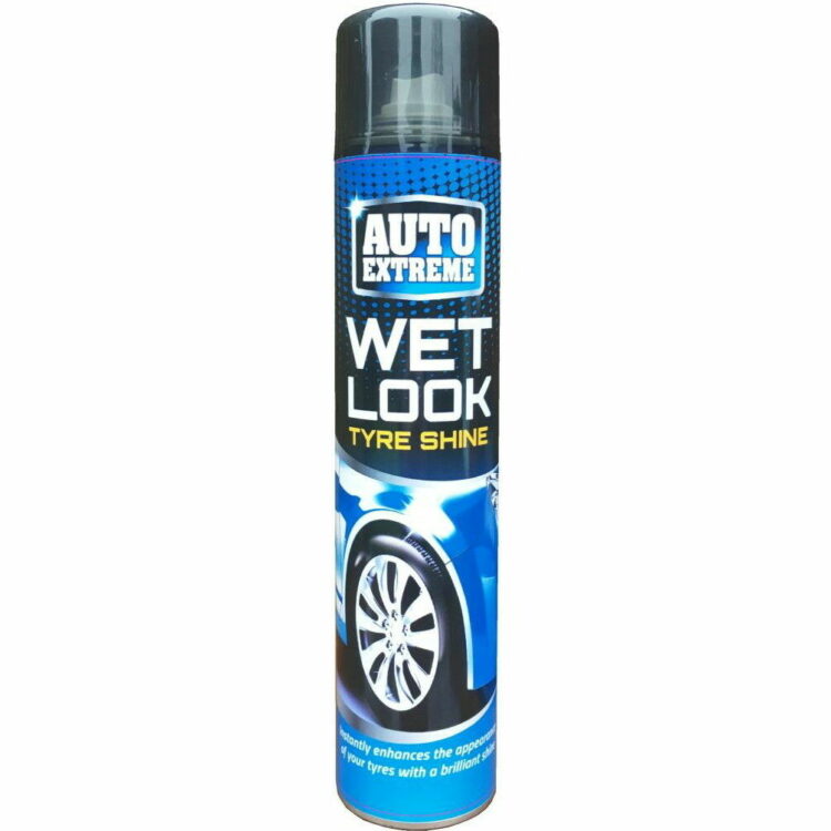 Auto Professional Wet Look Tyre Shine Restorer Spray Car Rubber 300ml