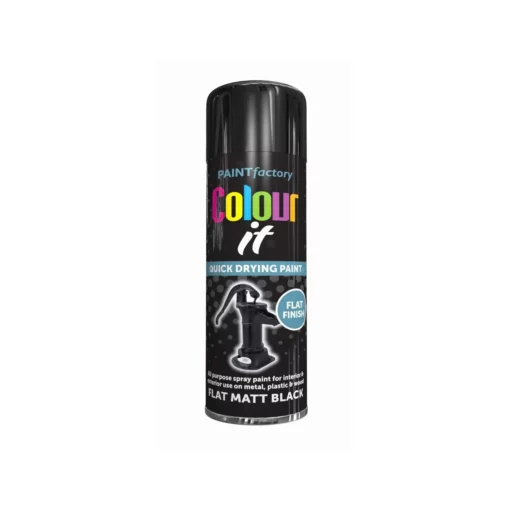 Colour It Black Flat Matt Spray Paint 250ml