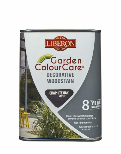 Liberon Garden ColourCare Decorative Woodstain Graphite Oak 1L