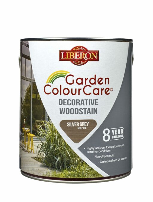 Liberon Garden ColourCare Decorative Woodstain Silver Grey 1L
