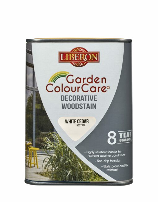 Liberon Garden ColourCare Decorative Woodstain White Cedar 2.5L