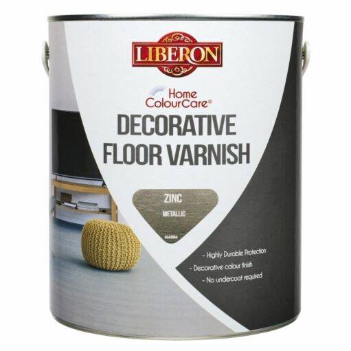 Liberon Home ColourCare Decorative Floor Varnish Zinc Metallic 1L
