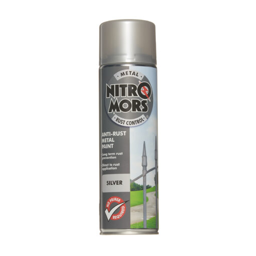 Nitromors Rust Control Anti-Rust Smooth Metal Spray Paint 500ml Silver