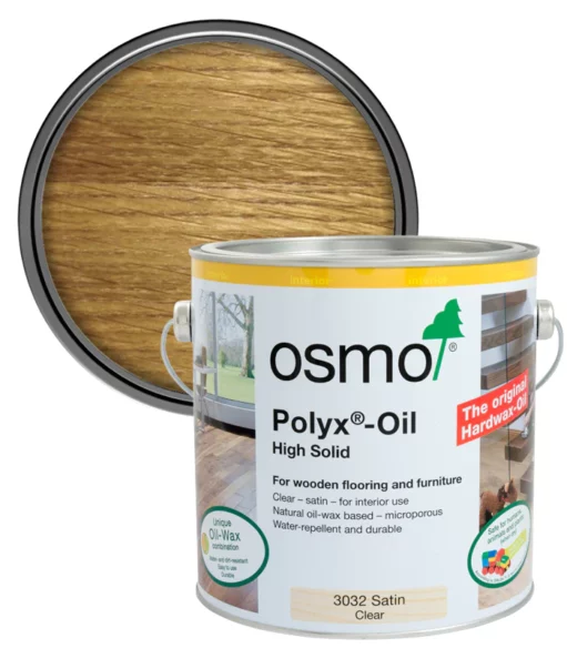 Osmo Polyx Hard Wax Oil Original Clear Satin 2.5L