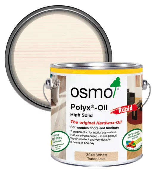 Osmo Polyx Hard Wax Oil Rapid White (Transparent) 750ml