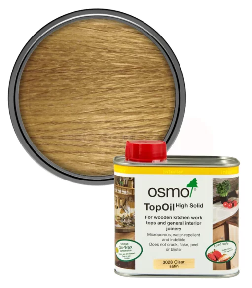 Osmo TopOil For Worktops & Tables Clear Satin 500ml