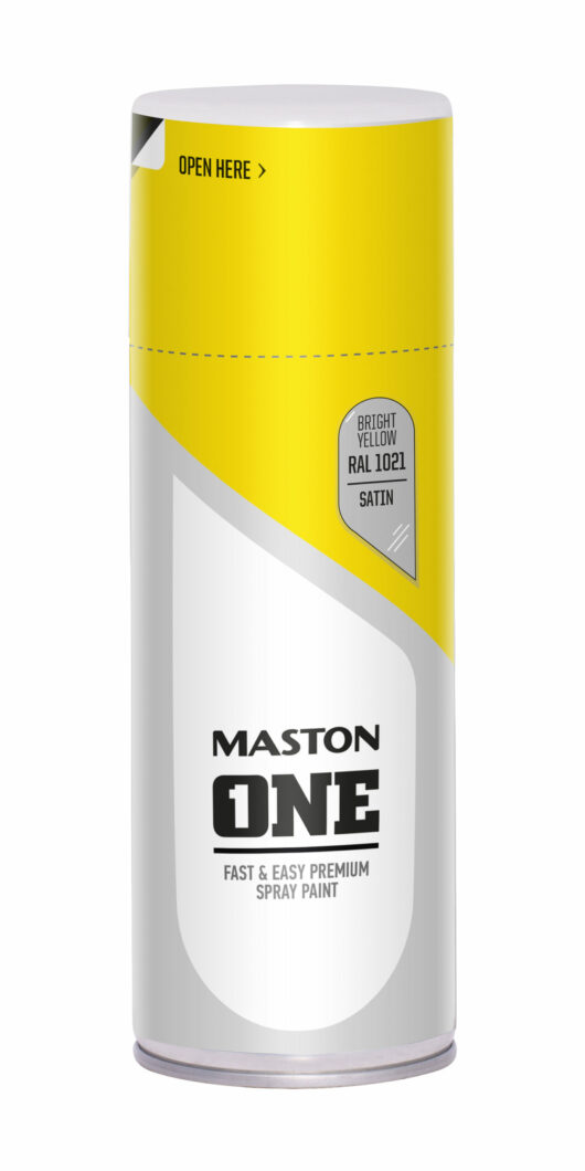 Maston Spray Paint ONE - Satin Bright Yellow RAL1021 400ml