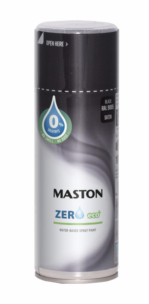 Maston Spray Paint Zero Black Satin RAL9005 400ml