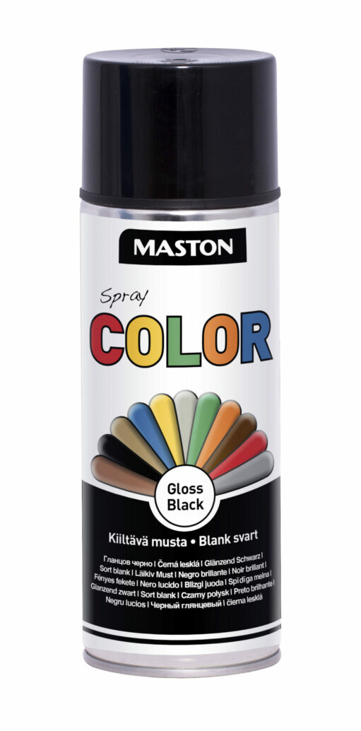 Maston Spraypaint Color Black Gloss 400ml