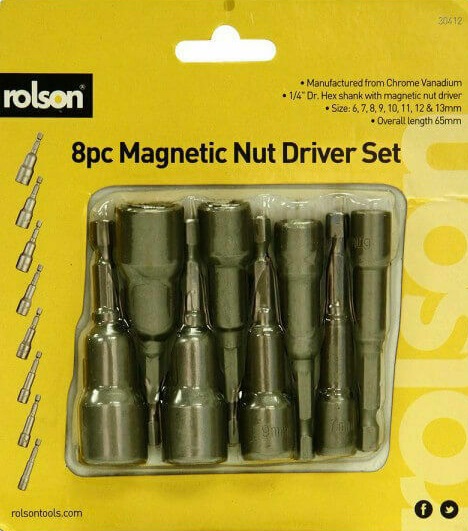 Rolson 8PC Magnetic Nut Driver Set