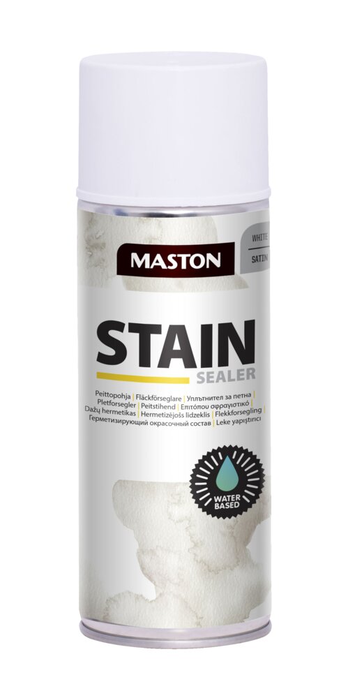 Maston Spray Paint White Wall Stain Repairer Satin 400ml