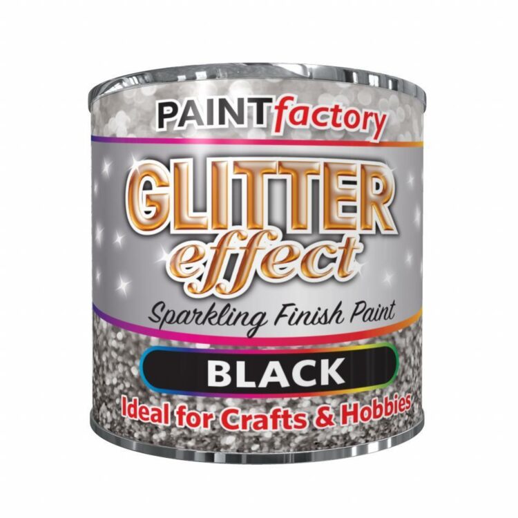 Black-Glitter-Effect-Colour-Brush-Paint-Decorative-Creative-Crafts-125ml-392072370866