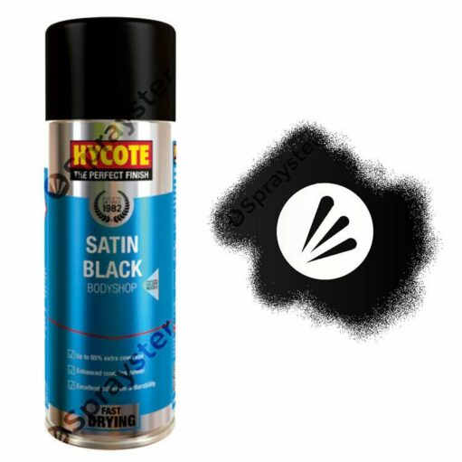 Hycote-Bodyshop-Black-Satin-Spray-Paint-Aerosol-Auto-Multi-Purpose-400ml-XUK431-372669231802