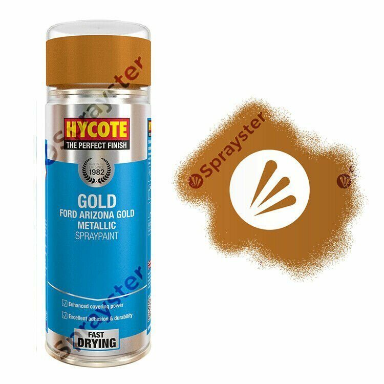 Hycote-Ford-Arizona-Gold-Metallic-Spray-Paint-Auto-Multi-Purpose-400ml-XUK1023-333199094421