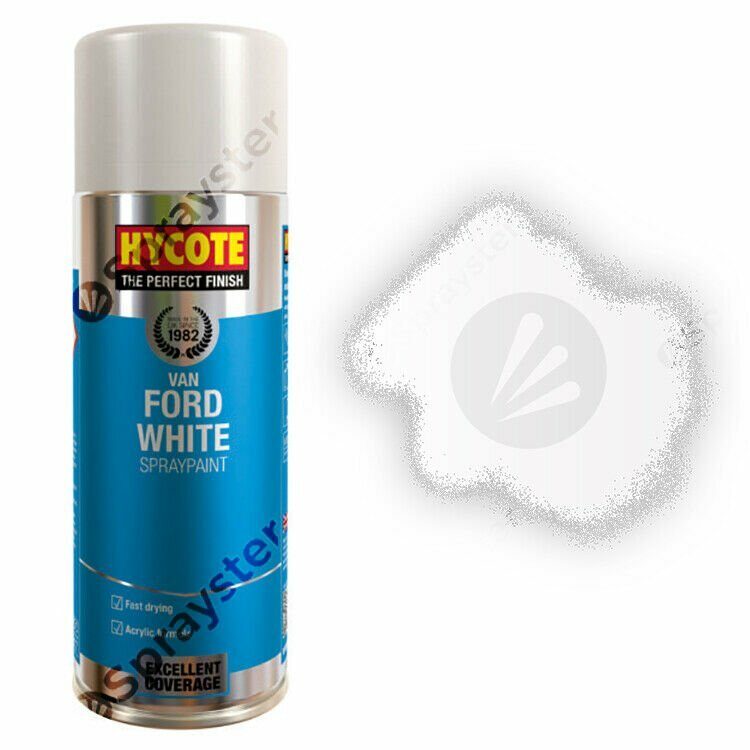 Hycote-Ford-Van-White-Gloss-Spray-Paint-Aerosol-Auto-Multi-Purpose-400ml-XUK479-392297897181