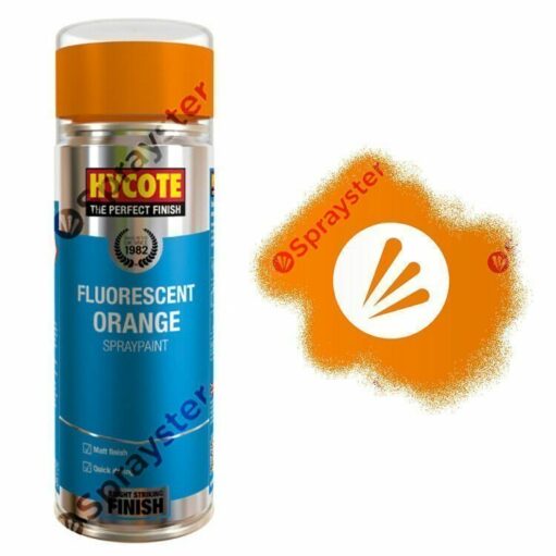 Hycote-Orange-Fluorescent-Neon-Matt-Spray-Paint-Multi-Purpose-400ml-XUK470-372668682383
