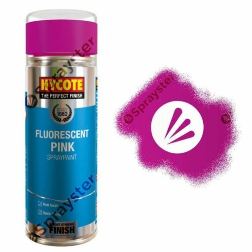 Hycote-Pink-Fluorescent-Neon-Matt-Spray-Paint-Multi-Purpose-400ml-XUK471-372668686478